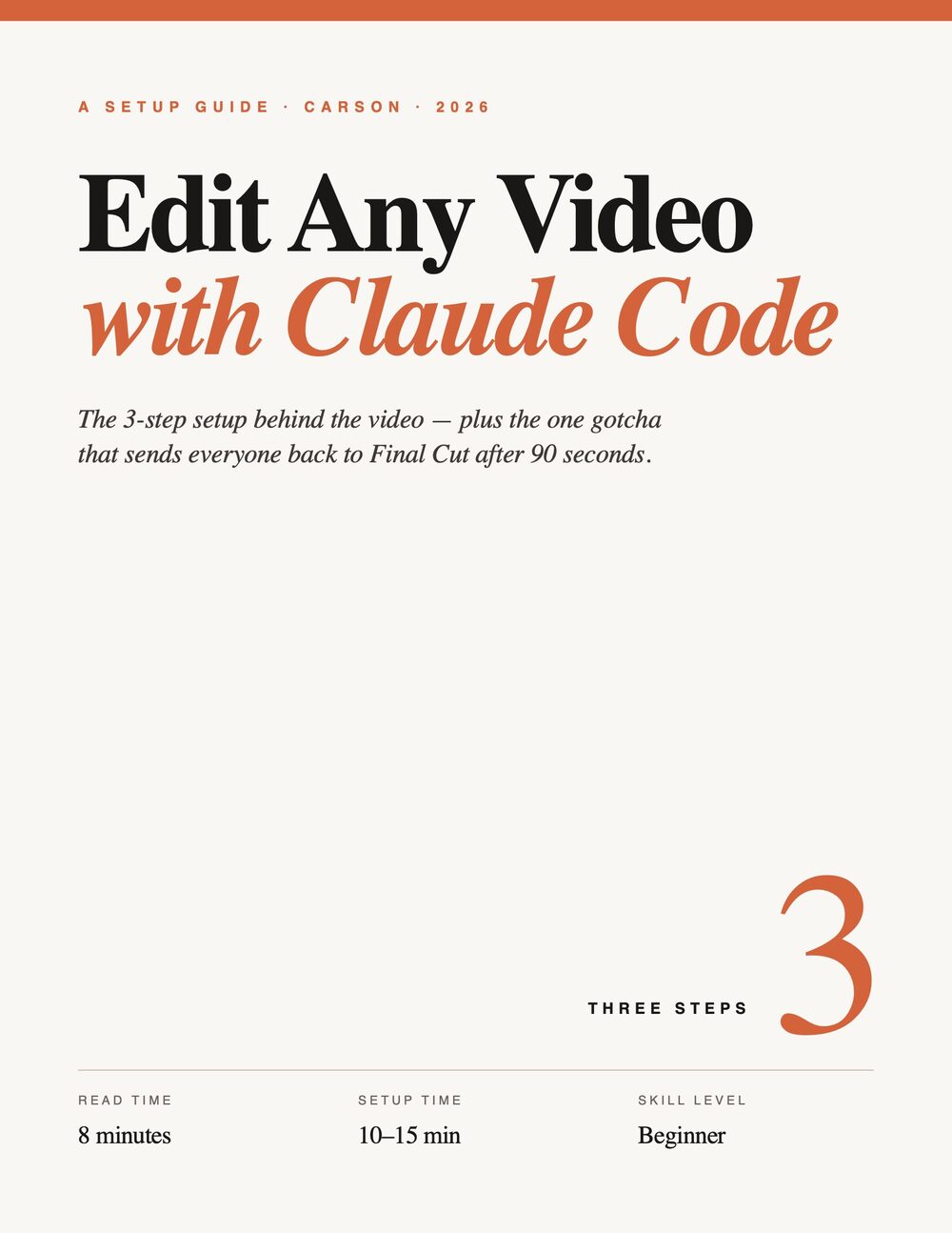 Cover: Edit Any Video with Claude Code.